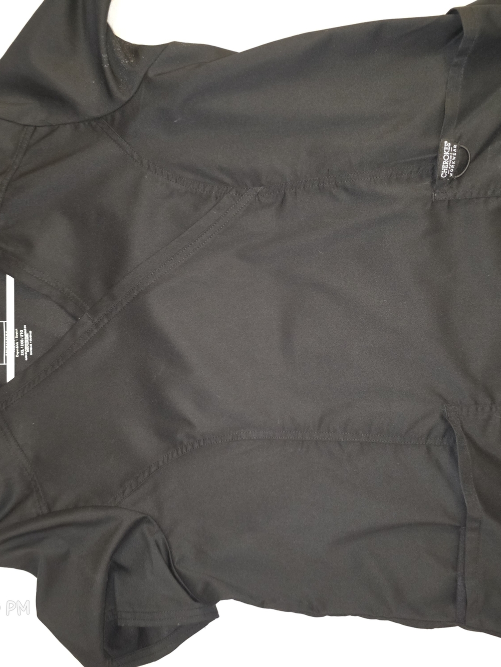 Cherokee Men's Black Lightweight V-Neck Shirt Jacket